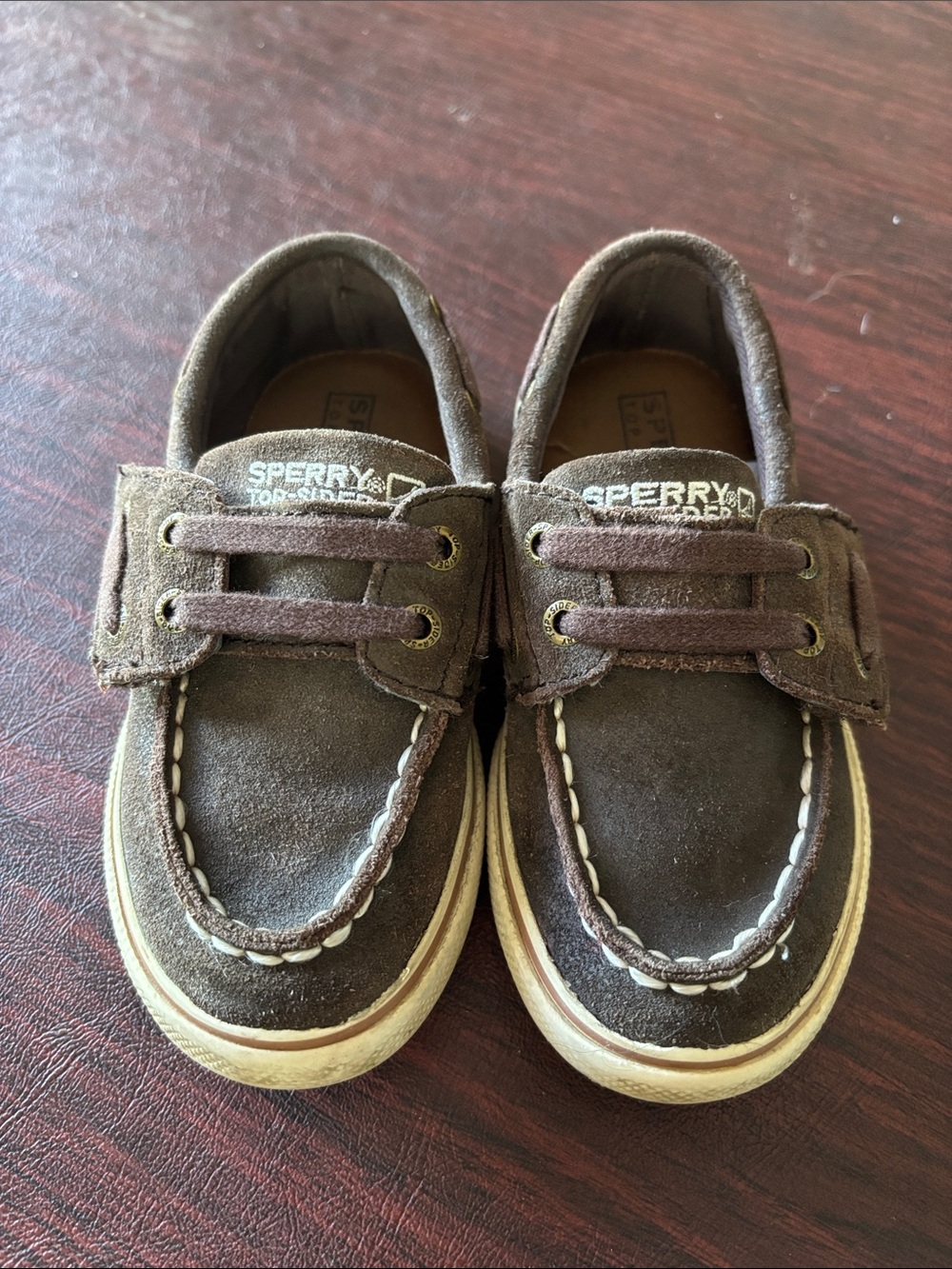 Sperry Kids Dark Brown Suede Boat Shoes